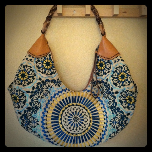 Cole Haan hobo embroidered bag