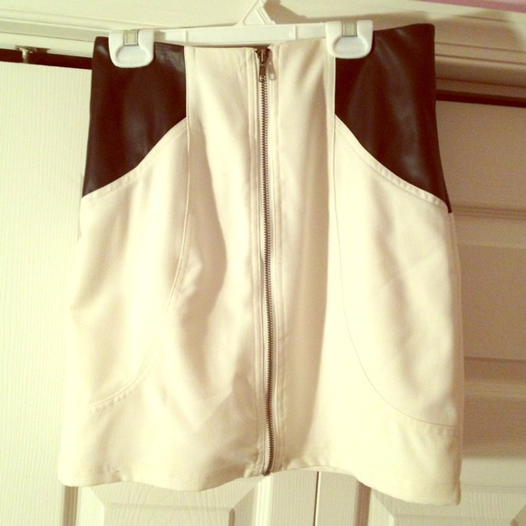 White/ black skirt