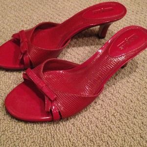 Red 1 inch and one half heel