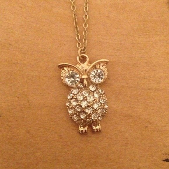 Gold chain with small owl pendant