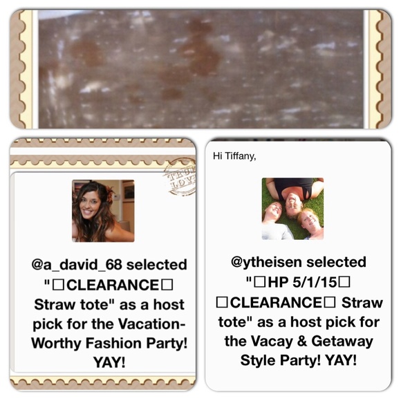 GIFTED πHP x2π π¨CLEARANCEπ¨ Straw tote - Picture 3 of 3