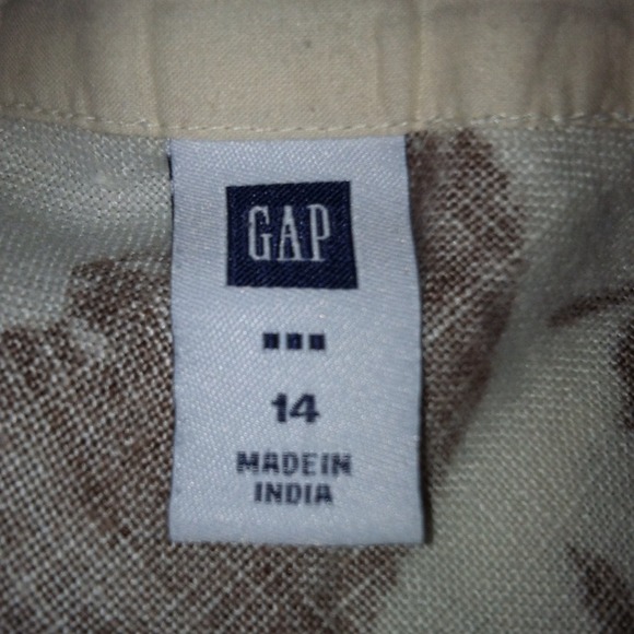 💢SOLD Cute cream and brown size 14 GAP skirt - Picture 2 of 4