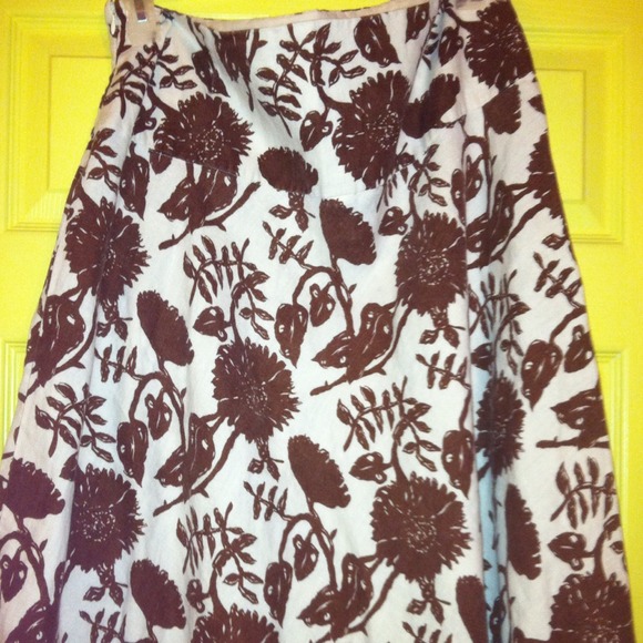 💢SOLD Cute cream and brown size 14 GAP skirt - Picture 3 of 4