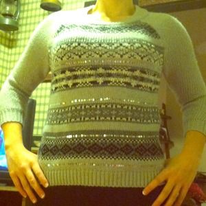 Super cute sequined sweater!