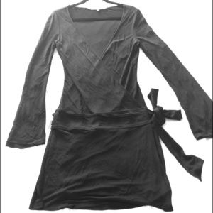 SALE- DVF black  wrap dress size 10