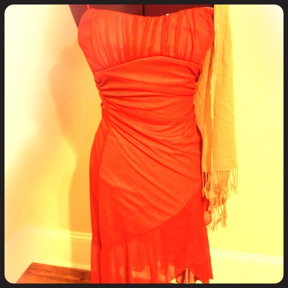 Burnt orange, whimsical dress. Dancing? Yes! - Picture 1 of 2