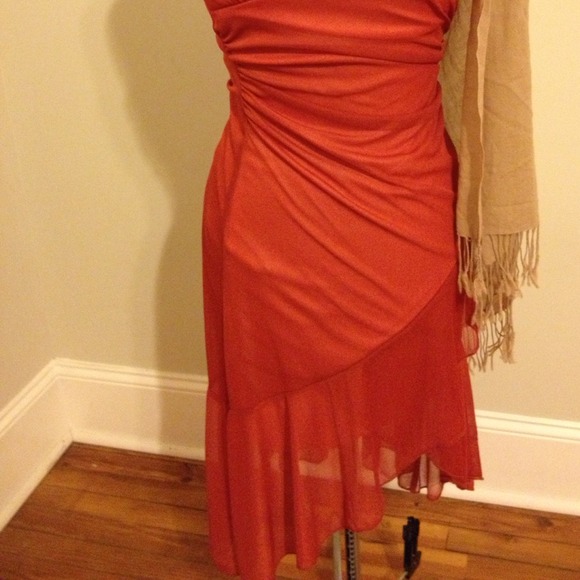 Burnt orange, whimsical dress. Dancing? Yes! - Picture 2 of 2