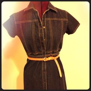 Cute Denim Dress! Makes color Pop!