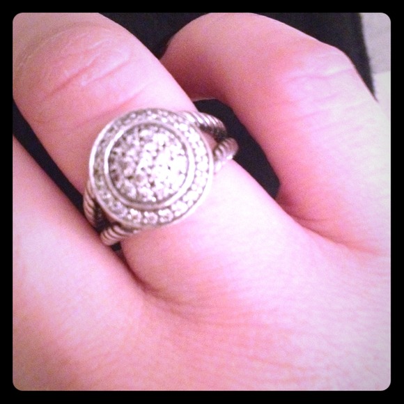 David Yurman 8MM PAVE DIAMOND ALBION RING - Picture 1 of 4