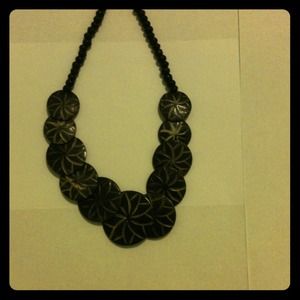 Wooden statement necklace