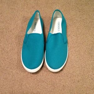 Bundle teal shoes and black wedges