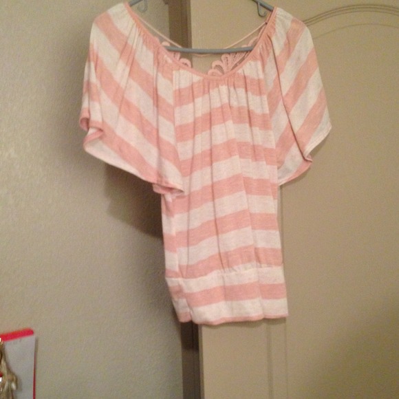 Beautiful pink and cream blouse
