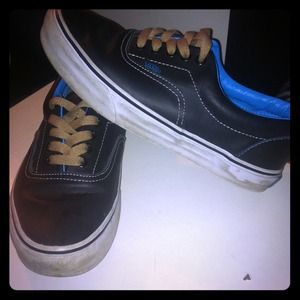 Black leather VANS size 7 mens