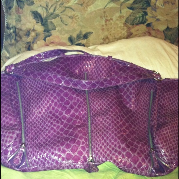 Extra Large purple faux alligator tote/purse!