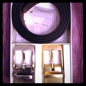 COACH Men's Reversible Belt Set