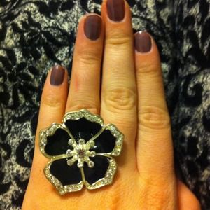 Large Flower Statement Piece Ring