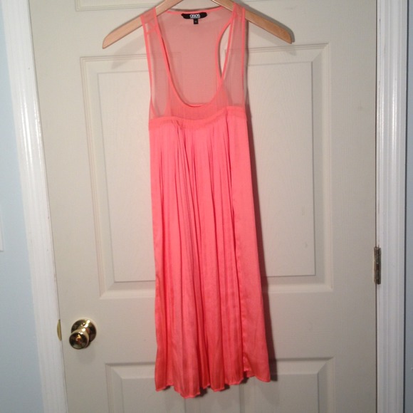 Vibrant coral color dress