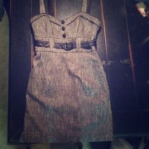 Vintage grey belted BeBe dress