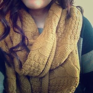 Brown infinity scarf