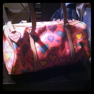 Pink colorful heart Dooney&Bourke Purse