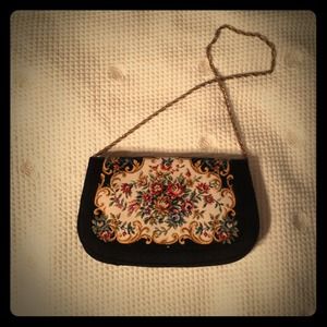 Walborg embroidered Evening Bag - Vintage 1950's