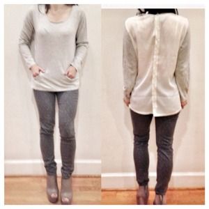 Tops - front sweater back sheer top very chic SALE SALE Tops - front sweater back sheer top very chic SALE SALE