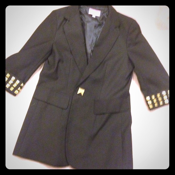 Black studded blazer