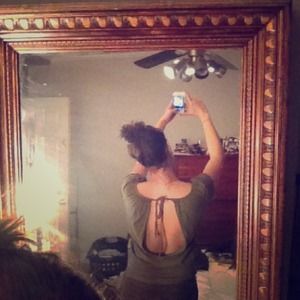 Graphic Open Back Tee