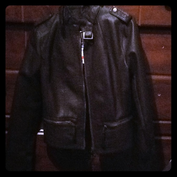 Brown leather jacket brand new