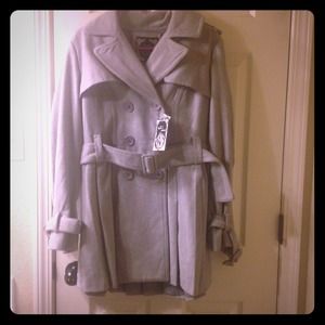 Heather Grey Yoki pea coat