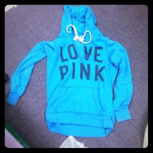 Blue Victoria's Secret sweatshirt