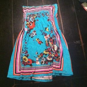 Adorable teal and floral sundress