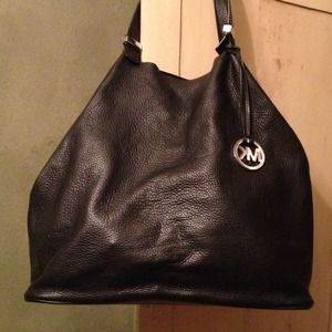 Mk black reversible tote
