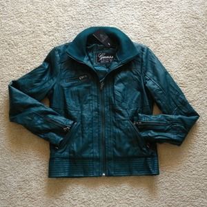 Guess teal green jacket