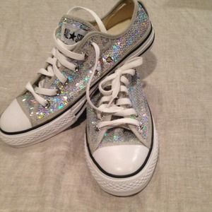 Brand new converse sequined sneakers