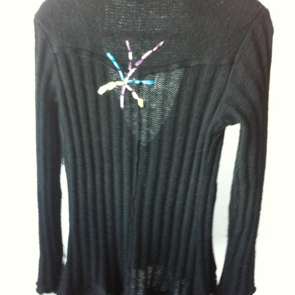 Sloni multi colored ruffled patchwork sweater. - Picture 2 of 4