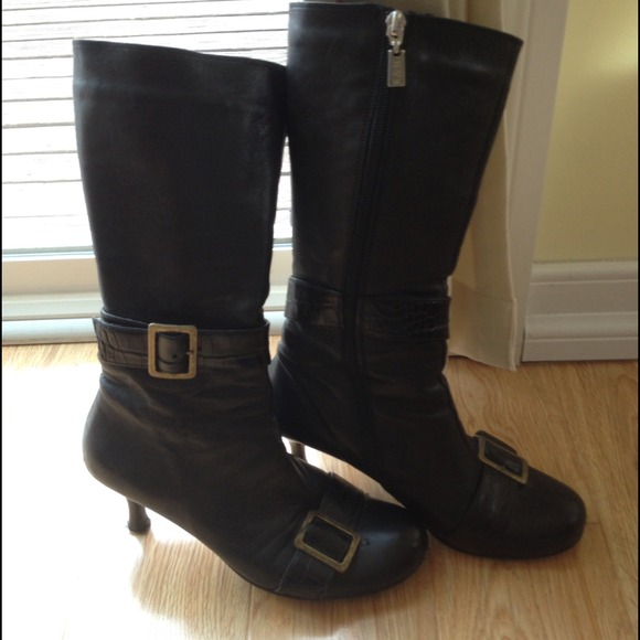 Black Leather Boot-SOLD