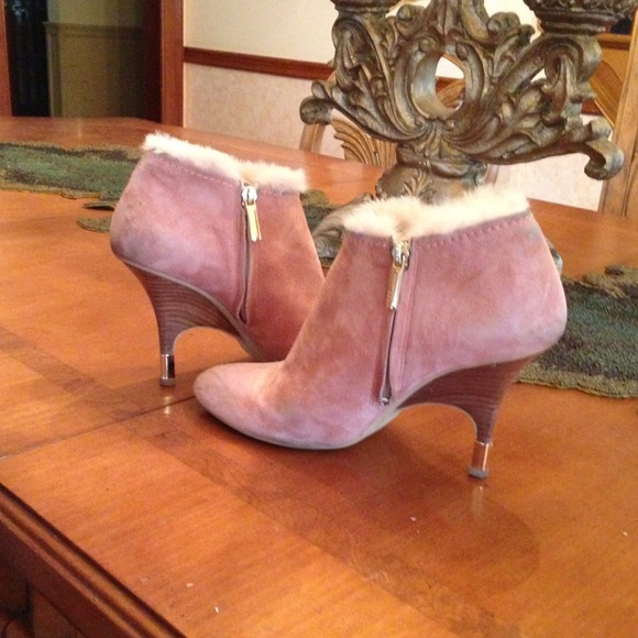 Giuseppe Zanotti Shoes - Warm pink suede booties by Giuseppe Zanotti