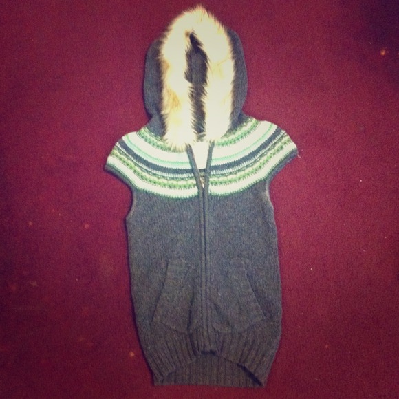 Fur-Lined Hooded Sweater