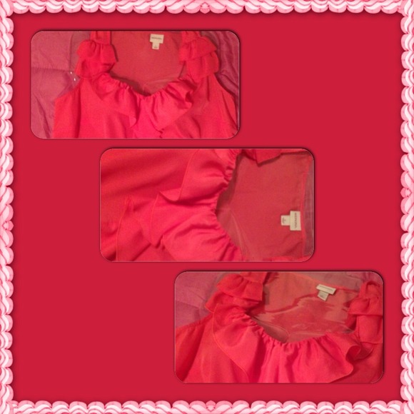 SOLD IN BUNDLE Silk coral Blouse by Merona