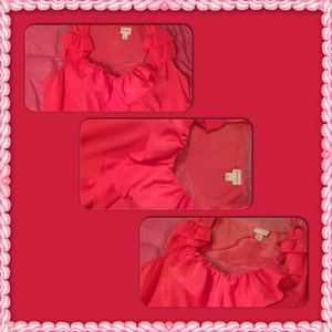 SOLD IN BUNDLE Silk coral Blouse by Merona