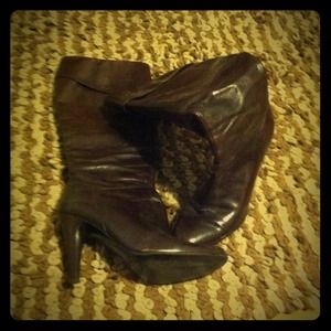 Chocolate brown high boots