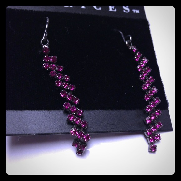 Pink crystal earrings