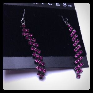 Pink crystal earrings