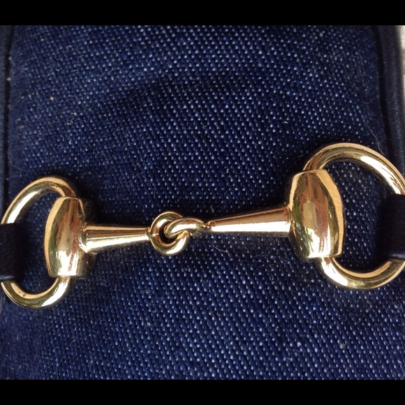 Gucci Horsebit Loafers in blue,size 9 1/2