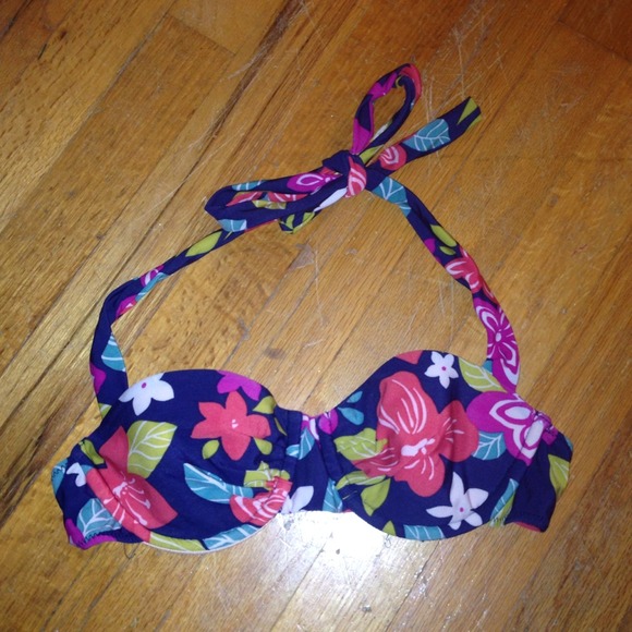 Floral bathing suit top