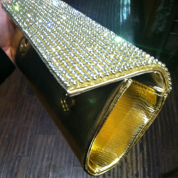 Elina PLUS in Mirrored Gold | 24K Gold-Plated Clutch  Gold clutch