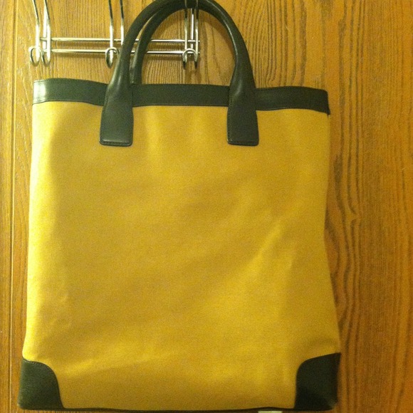 Gucci leather and canvas tote - Picture 3 of 4
