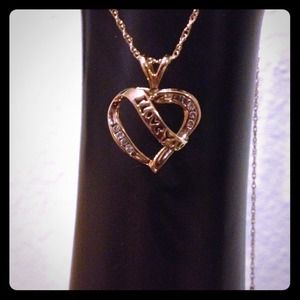 14kt gold diamond necklace.