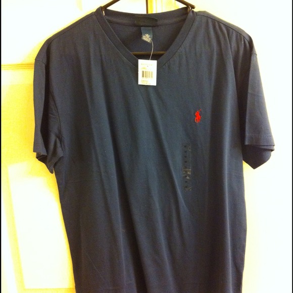 Men's navy blue v-neck